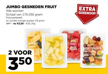 Promoties Jumbo mango stukjes - Huismerk - Jumbo - Geldig van 27/07/2020 tot 18/08/2020 bij Jumbo