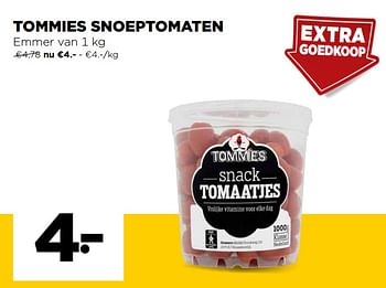 Promoties Tommies snoeptomaten - Huismerk - Jumbo - Geldig van 27/07/2020 tot 18/08/2020 bij Jumbo