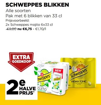 Promoties Schweppes mojito - Schweppes - Geldig van 27/07/2020 tot 18/08/2020 bij Jumbo