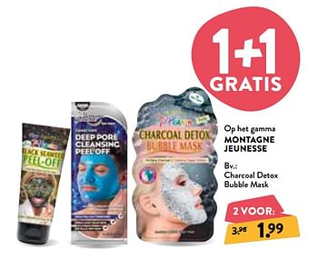 Promoties Charcoal detox bubble mask - Montagne Jeunesse - Geldig van 29/07/2020 tot 11/08/2020 bij DI