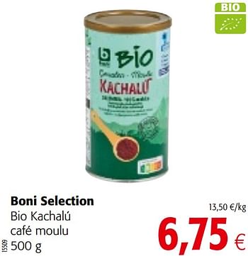 Promotions Boni selection bio kachalú café moulu - Boni - Valide de 29/07/2020 à 11/08/2020 chez Colruyt