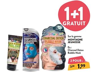 Promotions Charcoal detox bubble mask - Montagne Jeunesse - Valide de 29/07/2020 à 11/08/2020 chez DI