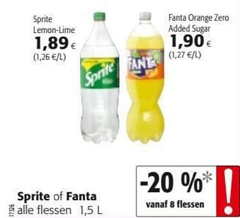 Promoties Sprite of fanta alle flessen - Huismerk - Colruyt - Geldig van 29/07/2020 tot 11/08/2020 bij Colruyt