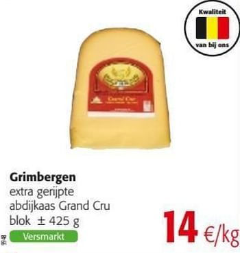 Promoties Grimbergen extra gerijpte abdijkaas grand cru blok - Grimbergen - Geldig van 29/07/2020 tot 11/08/2020 bij Colruyt
