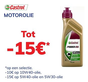 Promotions Castor motorolie tot -15€ - Castrol - Valide de 31/07/2020 à 31/08/2020 chez Auto 5
