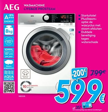 Promoties Aeg wasmachine l7fe862e prosteam - AEG - Geldig van 01/08/2020 tot 31/08/2020 bij Krefel