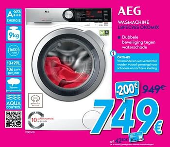 Promoties Aeg wasmachine l8fec96s ökomix - AEG - Geldig van 01/08/2020 tot 31/08/2020 bij Krefel