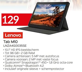 Promoties Lenovo tab m10 lnza4g0035se - Lenovo - Geldig van 01/08/2020 tot 31/08/2020 bij Selexion