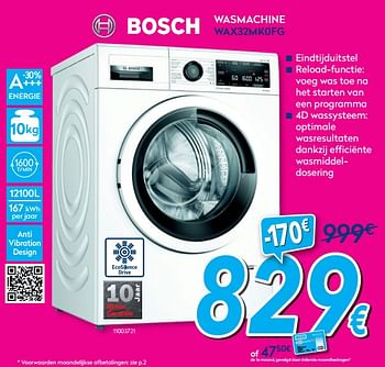 Promoties Bosch wasmachine wax32mk0fg - Bosch - Geldig van 01/08/2020 tot 31/08/2020 bij Krefel