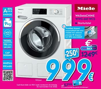 Promoties Miele wasmachine wwg 660 wcs - Miele - Geldig van 01/08/2020 tot 31/08/2020 bij Krefel