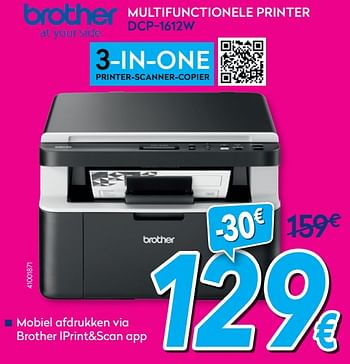 Promoties Brother multifunctionele printer dcp-1612w - Brother - Geldig van 01/08/2020 tot 31/08/2020 bij Krefel