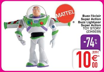 Promoties Buzz l`éclair super action buzz lightyear super action toy story - Mattel - Geldig van 01/08/2020 tot 31/08/2020 bij Cora