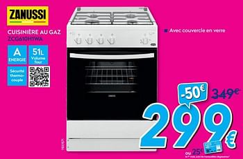 Promotions Zanussi cuisinière au gaz zcg610h1wa - Zanussi - Valide de 01/08/2020 à 31/08/2020 chez Krefel