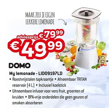 Promoties Domo my lemonade - lido9197ld - Domo elektro - Geldig van 01/08/2020 tot 31/08/2020 bij Exellent