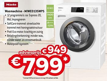 Promotions Miele wasmachine - miwed135wps - Miele - Valide de 01/08/2020 à 31/08/2020 chez Exellent