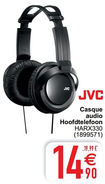 Promotions Jvc casque audio hoofdtelefoon harx330 - JVC - Valide de 04/08/2020 à 17/08/2020 chez Cora