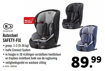 Promotions Autostoel safety-fix - Kinderkraft - Valide de 10/08/2020 à 14/08/2020 chez Lidl