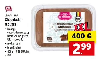 Promoties Chocolademousse - Le Patissier - Geldig van 10/08/2020 tot 14/08/2020 bij Lidl