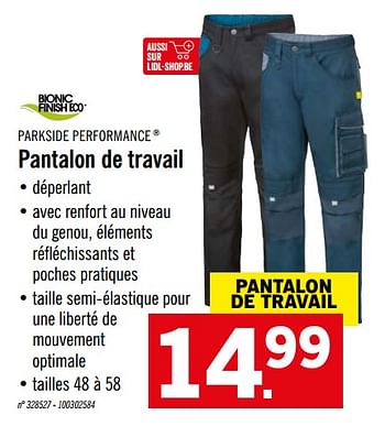 Promotions Pantalon de travail - Parkside - Valide de 10/08/2020 à 14/08/2020 chez Lidl