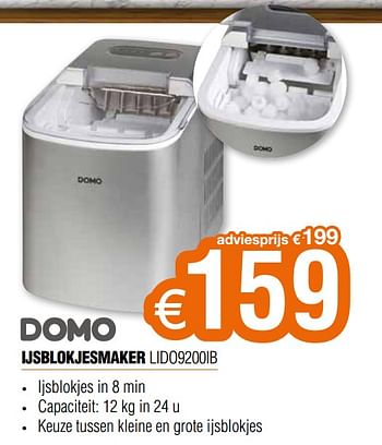 Promoties Domo elektro ijsblokjesmaker lido9200ib - Domo elektro - Geldig van 01/08/2020 tot 31/08/2020 bij Expert