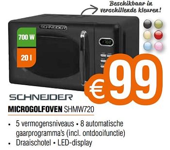 Promoties Schneider microgolfoven shmw720 - Schneider - Geldig van 01/08/2020 tot 31/08/2020 bij Expert