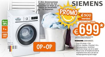 Promoties Siemens wasmachine sswm16w642fg - Siemens - Geldig van 01/08/2020 tot 31/08/2020 bij Expert