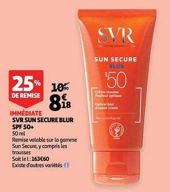 Promotions Svr sun secure blur spf 50+ - SVR - Valide de 05/08/2020 à 25/08/2020 chez Auchan Ronq
