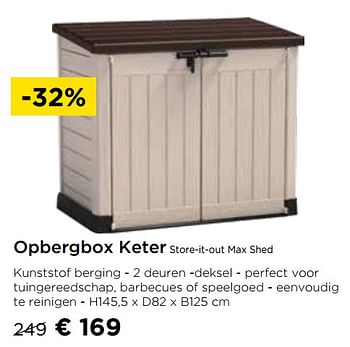 Keter Opbergbox store-it-out max shed Promotie bij Molecule