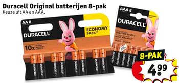 Promoties Duracell original batterijen - Duracell - Geldig van 04/08/2020 tot 16/08/2020 bij Kruidvat