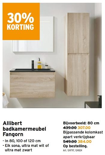 Promoties Allibert badkamermeubel fangorn - Allibert - Geldig van 05/08/2020 tot 18/08/2020 bij Gamma