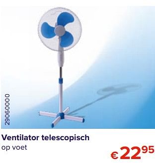 Promoties Euro tools ventilator telescopisch op voet - Euro Tools - Geldig van 01/08/2020 tot 31/08/2020 bij Euro Shop