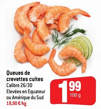 Promotions Queues de crevettes cuites - Produit Maison - Smatch - Valide de 05/08/2020 à 11/08/2020 chez Smatch