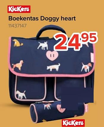 Promoties Boekentas doggy heart - Kickers - Geldig van 10/08/2020 tot 06/09/2020 bij Euro Shop