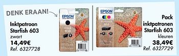 Promoties Inktpatroon starfish 603 - Epson - Geldig van 05/08/2020 tot 17/08/2020 bij Carrefour