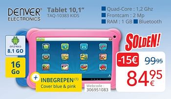 Promoties Denver electronics tablet 10,1`` taq-10383 kids - Denver Electronics - Geldig van 01/08/2020 tot 31/08/2020 bij Eldi