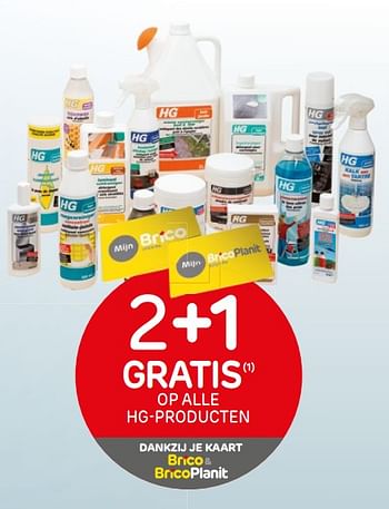 Promoties 2+1 gratis op alle hg-producten - HG - Geldig van 12/08/2020 tot 31/08/2020 bij BricoPlanit