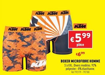 Promoties Boxer microfibre homme - KTM - Geldig van 05/08/2020 tot 09/08/2020 bij Trafic