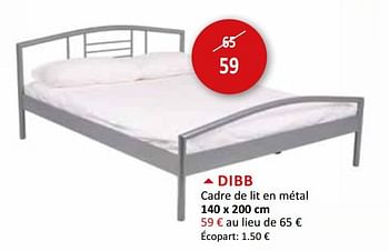 Promotions Dibb cadre de lit en métal - Produit maison - Weba - Valide de 01/08/2020 à 31/08/2020 chez Weba