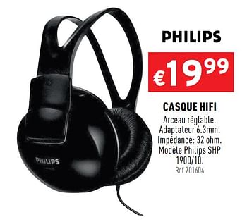 Promotions Casque hifi philips shp 1900-10 - Philips - Valide de 05/08/2020 à 09/08/2020 chez Trafic