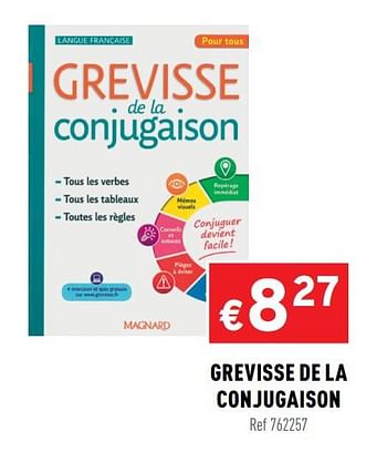Promotions Grevisse de la conjugaison - Produit maison - Trafic  - Valide de 05/08/2020 à 09/08/2020 chez Trafic