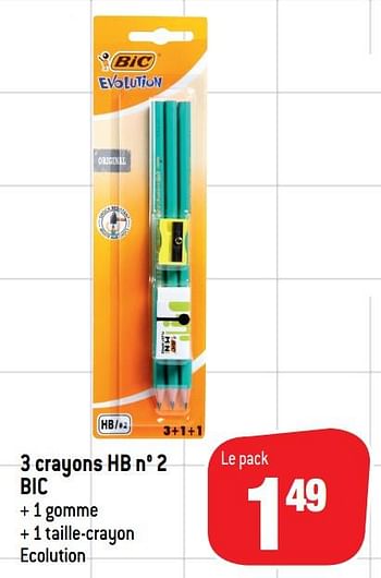 Promotions 3 crayons hb n° 2 bic - BIC - Valide de 05/08/2020 à 30/09/2020 chez Match