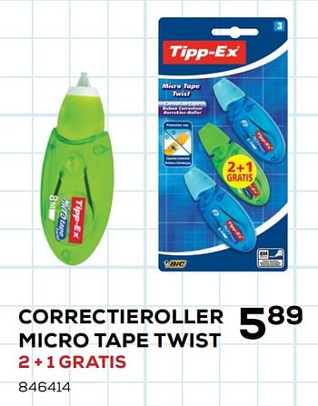 Promoties Correctieroller micro tape twist - BIC - Geldig van 07/08/2020 tot 15/09/2020 bij Supra Bazar