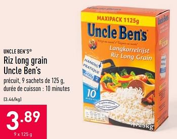 Promo Uncle ben's riz long grain sachet cuisson 10 minutes chez