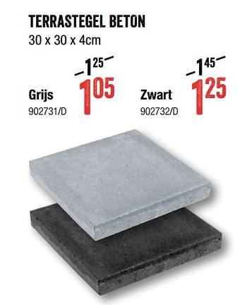 Promoties Terrastegel beton grijs - Coeck - Geldig van 30/07/2020 tot 23/08/2020 bij HandyHome