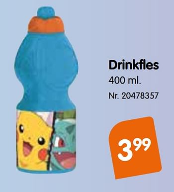 Promoties Drinkfles - Pokemon - Geldig van 05/08/2020 tot 18/08/2020 bij Fun