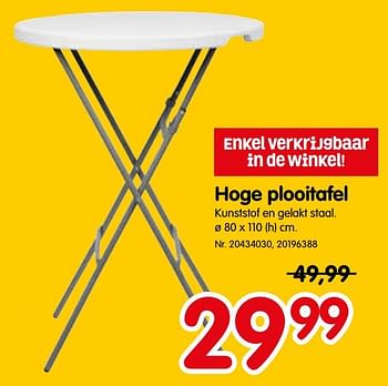 Promoties Hoge plooitafel - Huismerk - Fun - Geldig van 05/08/2020 tot 18/08/2020 bij Fun