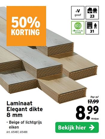 Promoties Laminaat elegant - Huismerk - Gamma - Geldig van 12/08/2020 tot 18/08/2020 bij Gamma