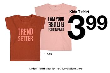 Promoties Kids t-shirt - Huismerk - Zeeman  - Geldig van 08/08/2020 tot 14/08/2020 bij Zeeman