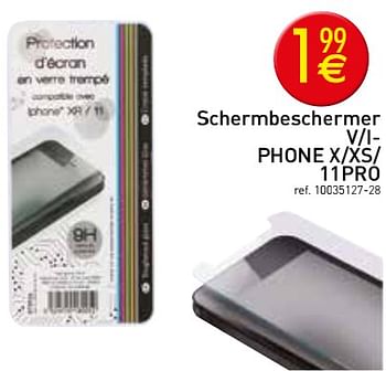Promoties Schermbeschermer v-iphone x-xs- 11pro - Huismerk - Yess - Geldig van 03/08/2020 tot 15/08/2020 bij yess!