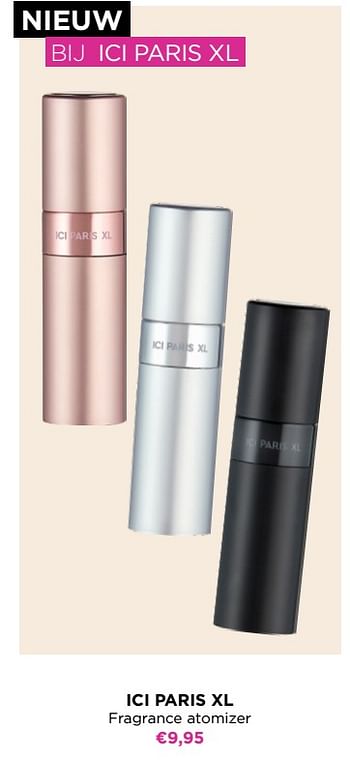 Promoties Ici paris xl fragrance atomizer - Huismerk - ICI PARIS XL - Geldig van 03/08/2020 tot 31/08/2020 bij ICI PARIS XL
